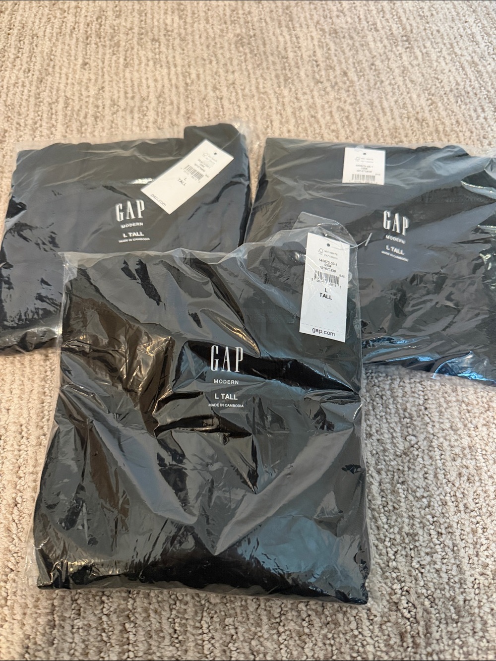 GAP women’s Modern tank - Black (L Tall) 3pack